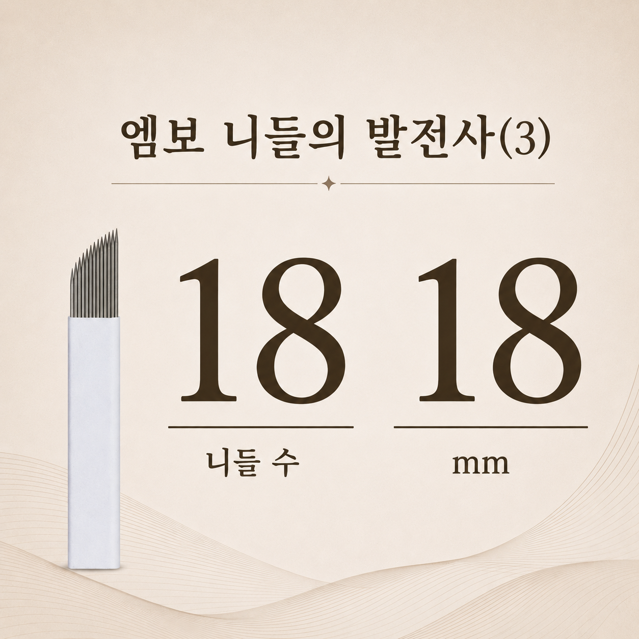 1820 니들 · 현재 95% 작업자가 사용하는 표준 니들
